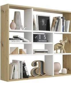 Wandregal - Artisan Eiche - Weiß - 90 Cm Breit