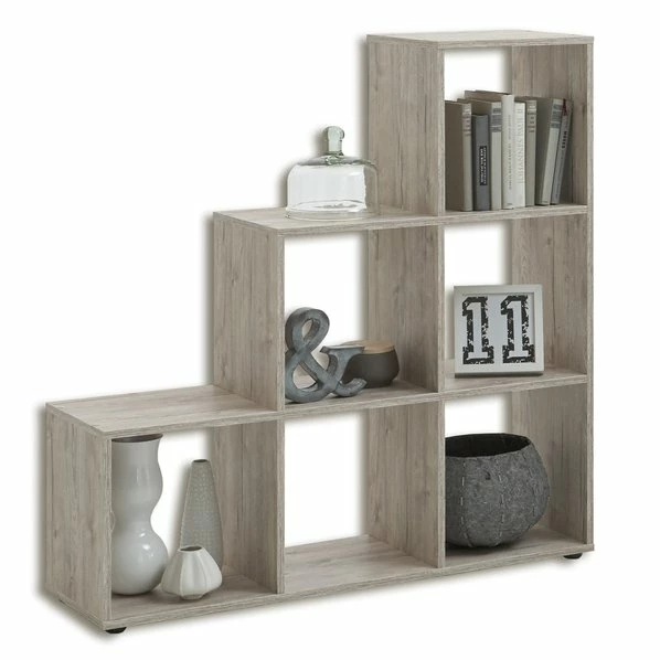 Raumteiler - Sandeiche - 6 Fächer 1 Raumteiler - Sandeiche - 6 Fächer