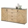 Sideboard - Bartex Eiche-grau - 4 Schubkästen - 154 Cm Breit