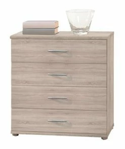 Kommode - Sonoma Eiche - 4 Schubkästen - 60 Cm