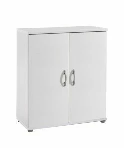 Kommode - Weiß - 2 Türen - 60 Cm