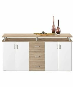 Sideboard - Sonoma Eiche-weiß - 178 Cm Breit