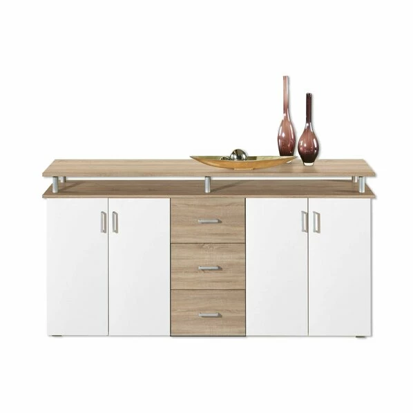 Sideboard - Sonoma Eiche-weiß - 178 Cm Breit 1 Sideboard - Sonoma Eiche-weiß - 178 Cm Breit