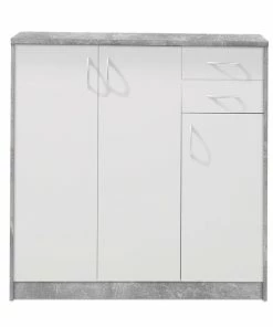 Kommode - Beton-weiß - 109 Cm Breit