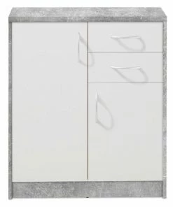 Kommode - Beton-weiß - 74 Cm