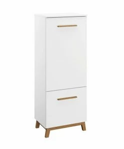 Kommode - Alpinweiß - 2 Drehtüren - 127 Cm Hoch