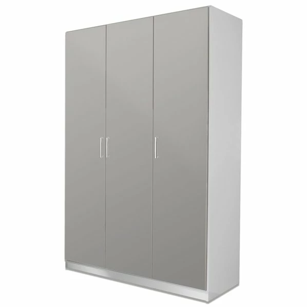 Drehtürenschrank - Grau-weiß - 3 Türen 1 Drehtürenschrank - Grau-weiß - 3 Türen