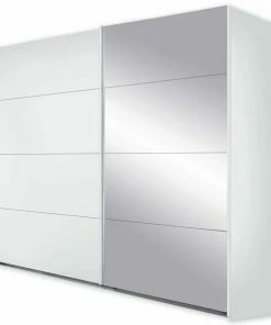 Schwebetürenschrank - Alpinweiß - 271 Cm