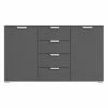 Sideboard - Grau Metallic - 140 Cm