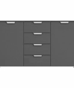Sideboard - Grau Metallic - 140 Cm