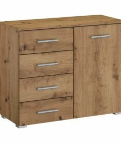 Kommode - Artisan Eiche - 4 Schubkästen - 80 Cm