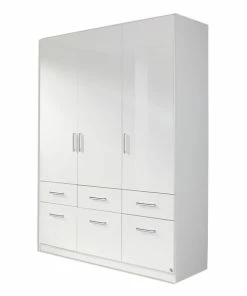 Drehtürenschrank - Alpinweiß - 3-türig