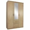Kombi-Drehtürenschrank - Sonoma Eiche - 3-türig - 136 Cm Breit