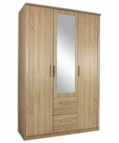 Kombi-Drehtürenschrank - Sonoma Eiche - 3-türig - 136 Cm Breit