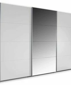 Schwebetürenschrank - Alpinweiß - 271 Cm