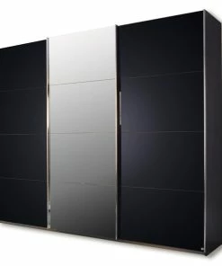 Schwebetürenschrank - Grau-basalt - 271 Cm