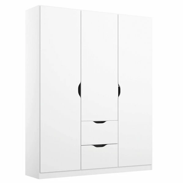 Drehtürenschrank - Alpinweiß - 3 Türen - 136 Cm 1 Drehtürenschrank - Alpinweiß - 3 Türen - 136 Cm