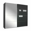 Schwebetürenschrank - Grau Metallic - 226 Cm Breit