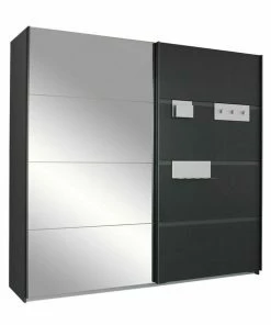 Schwebetürenschrank - Grau Metallic - 226 Cm Breit