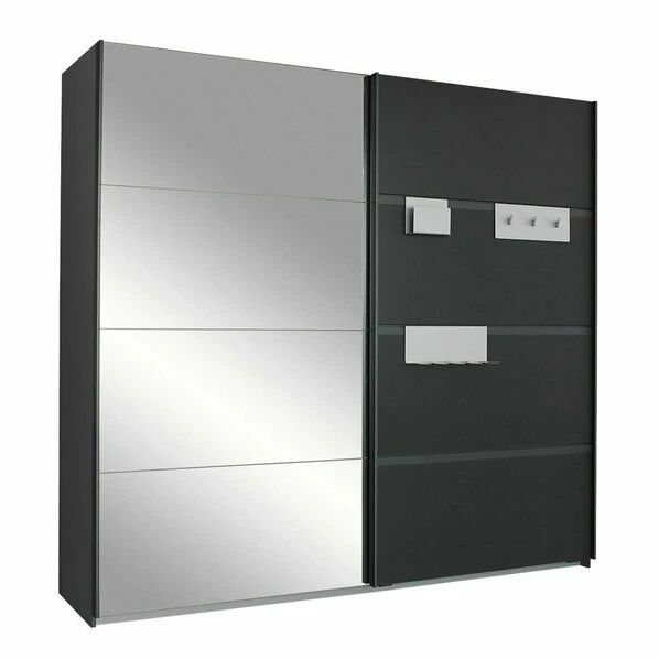 Schwebetürenschrank - Grau Metallic - 226 Cm Breit 1 Schwebetürenschrank - Grau Metallic - 226 Cm Breit
