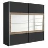 Schwebetürenschrank - Grau Metallic - Eiche Sanremo - 226 Cm