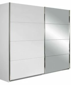 Schwebetürenschrank - Alpinweiß - 2 Türen - 226 Cm