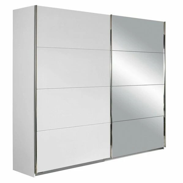 Schwebetürenschrank - Alpinweiß - 2 Türen - 226 Cm 1 Schwebetürenschrank - Alpinweiß - 2 Türen - 226 Cm