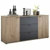 Sideboard - Artisan Eiche-Burned Wood - 165 Cm Breit