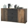 Sideboard - Oldwood-Burned Wood - 165 Cm Breit
