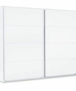 Schwebetürenschrank - Alpinweiß - 270 Cm Breit