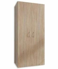 Drehtürenschrank - Eiche Sägerau - 80 Cm Breit