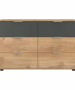 Sideboard - Plankeneiche - Graphit - 130 Cm