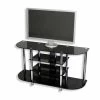 TV-Regal - Schwarz - Sicherheits-Glas - 120 Cm Breite