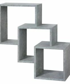 Wandregal - Betonoptik - 3 Fächer