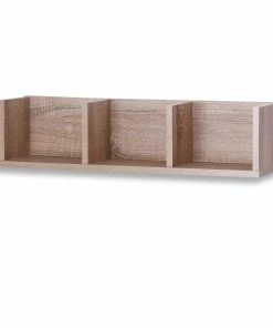Wandregal - Eiche Sonoma - 3 Fächer - 69 Cm