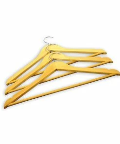 3-teiliges Kleiderbügel-Set - Braun - Mit Hosensteg