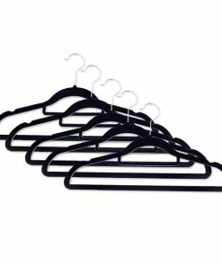 5er Set Kleiderbügel - Schwarz-grau - Kunststoff - 41,5 Cm Breit