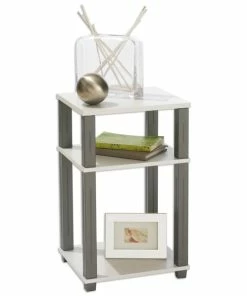 Regal - Weiß-silber - 57 Cm Hoch