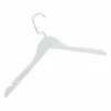 Kleiderbügel - Weiß - Massiv - Edelstahl - 45 Cm