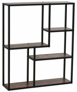 Regal - Eiche-schwarz - 90 Cm Hoch