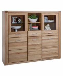 Highboard - Kernbuche Teilmassiv - 158,5 Cm