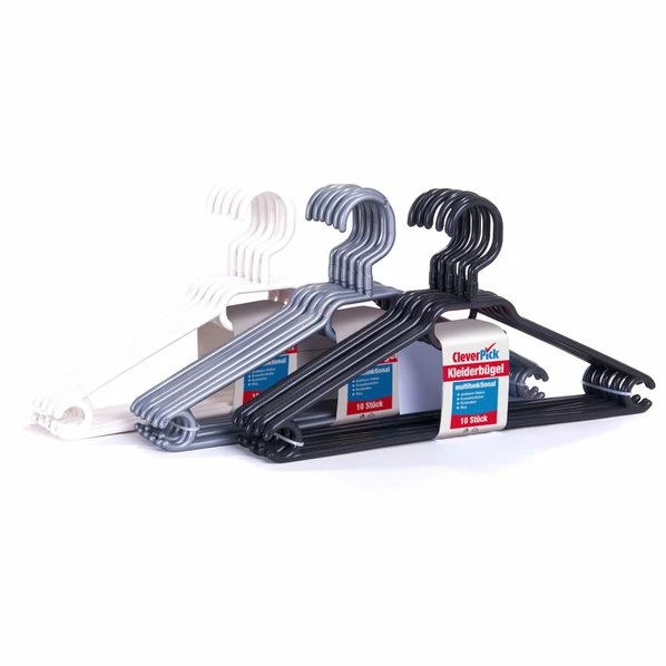 CleverPick Kleiderbügel - 10er Set - Farblich Sortiert 1 CleverPick Kleiderbügel - 10er Set - Farblich Sortiert