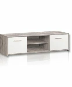 TV-Unterschrank - Sandeiche-weiß - 136 Cm Breit