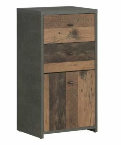 Kommode - Betonoptik - Old Wood Vintage - 40 Cm Breit