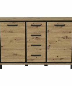 Sideboard - Artisan Eiche-Schwarzeiche - 4 Schubkästen