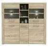 Highboardvitrine - Sonoma Eiche - 146 Cm