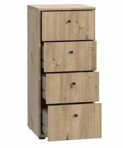 Kommode - Artisan Eiche - 39 Cm Breit - Vier Schubkästen