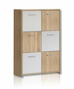 Kommode - Sonoma Eiche-weiß - 77 Cm Breit