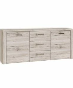 Sideboard - Sandeiche - Edelstahl