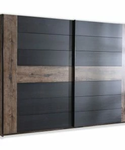Schwebetürenschrank - Schlammeiche-Schwarzeiche - 270 Cm